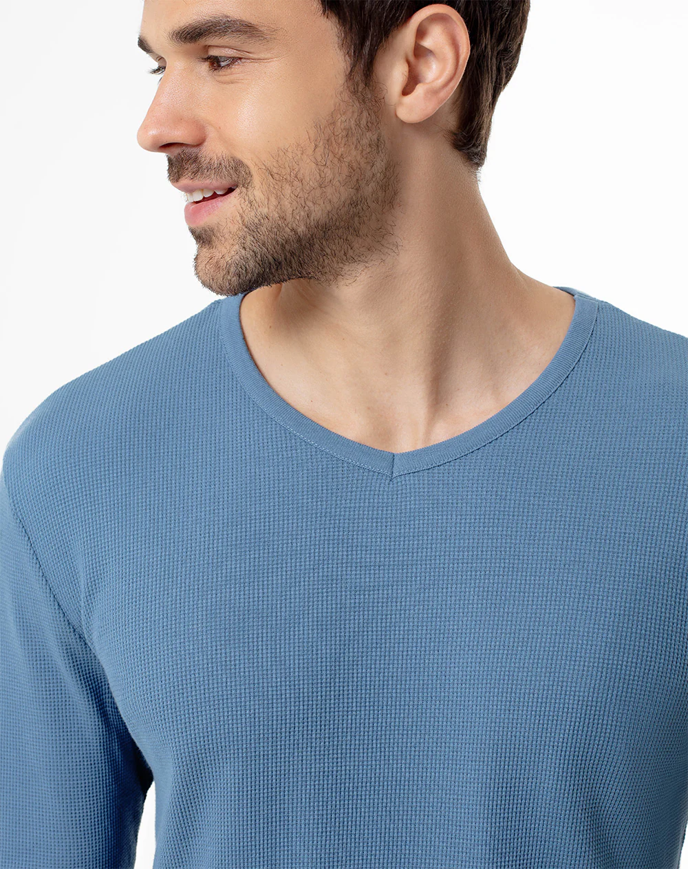 Camibuzo relax algodón azul hombre - Image 3