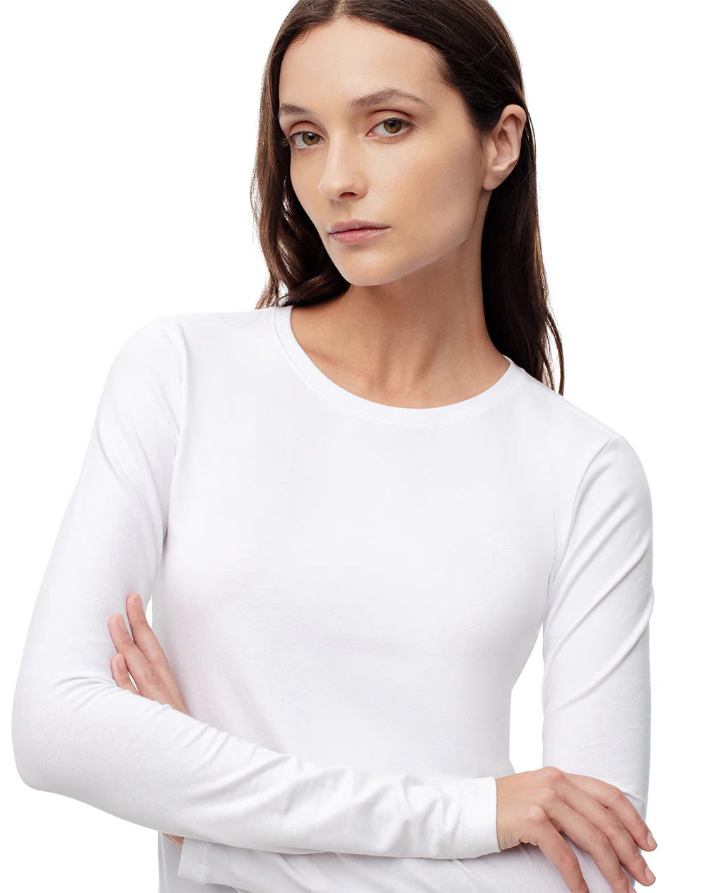 Camibuzo slim algodón blanco mujer - Image 4