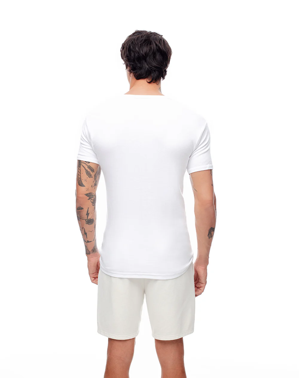 Camiseta slim algodón x2unds blanca hombre - Image 2