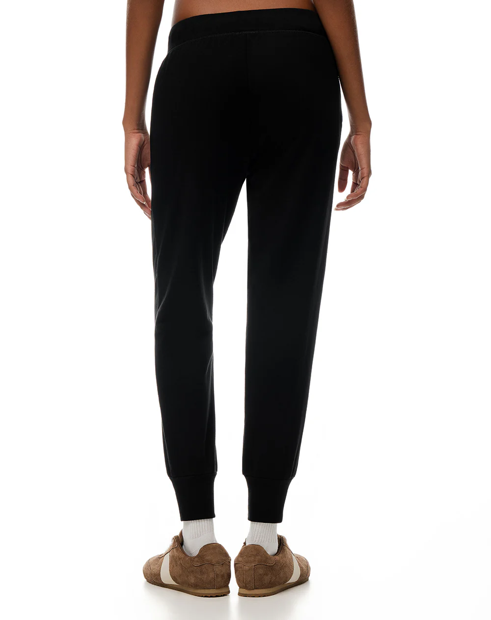 Jogger tiro medio algodón negro mujer - Image 2