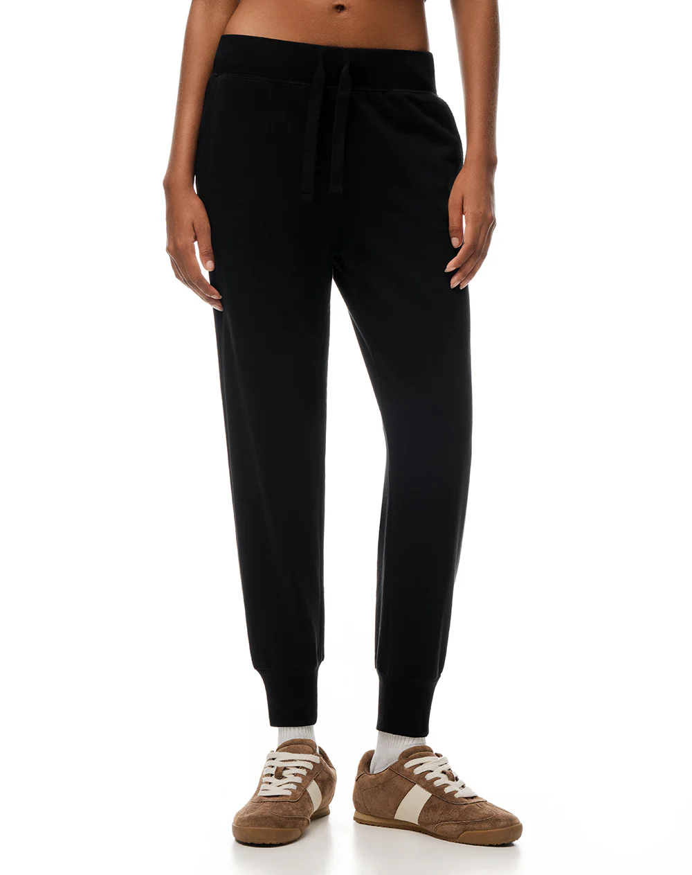 Jogger tiro medio algodón negro mujer - Image 4