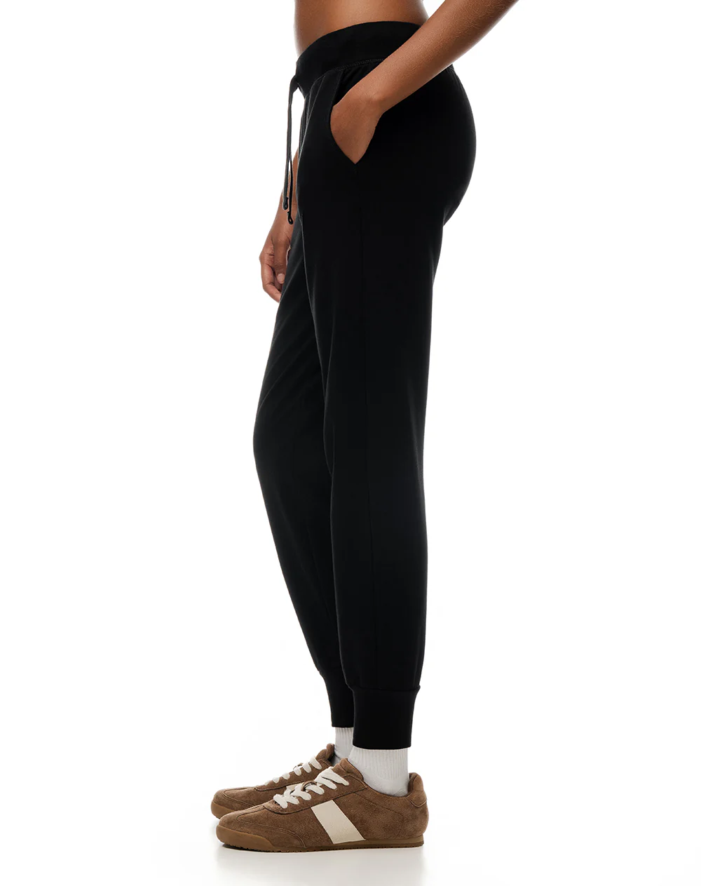 Jogger tiro medio algodón negro mujer - Image 5
