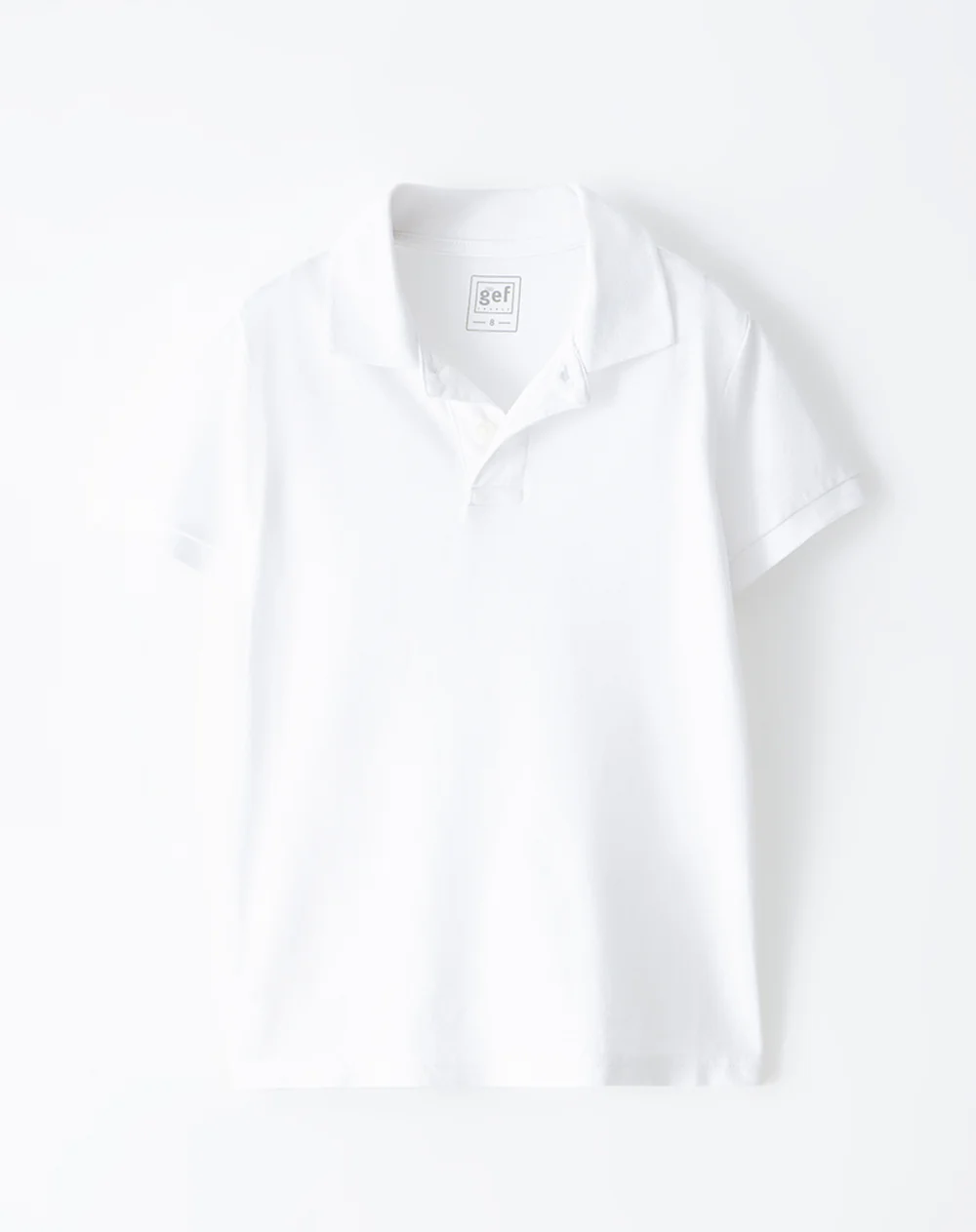 Polo regular algodón blanca niño - Image 5