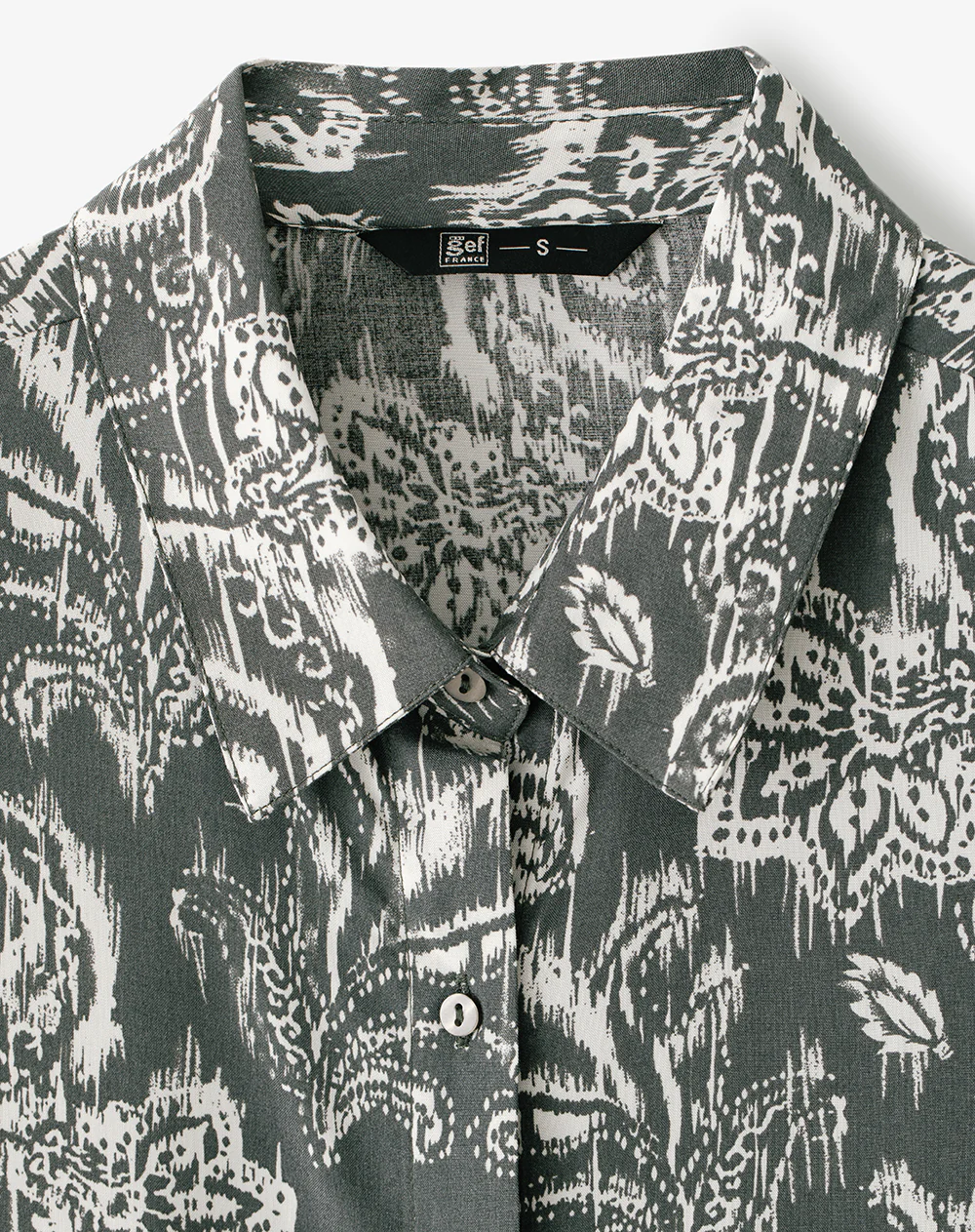 Camisa manga larga holgada estampada mujer - Image 6