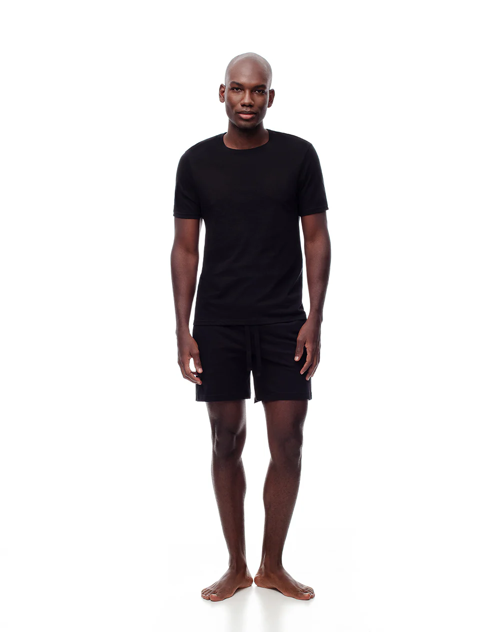 Camiseta relax algodón jersey negra hombre - Image 5