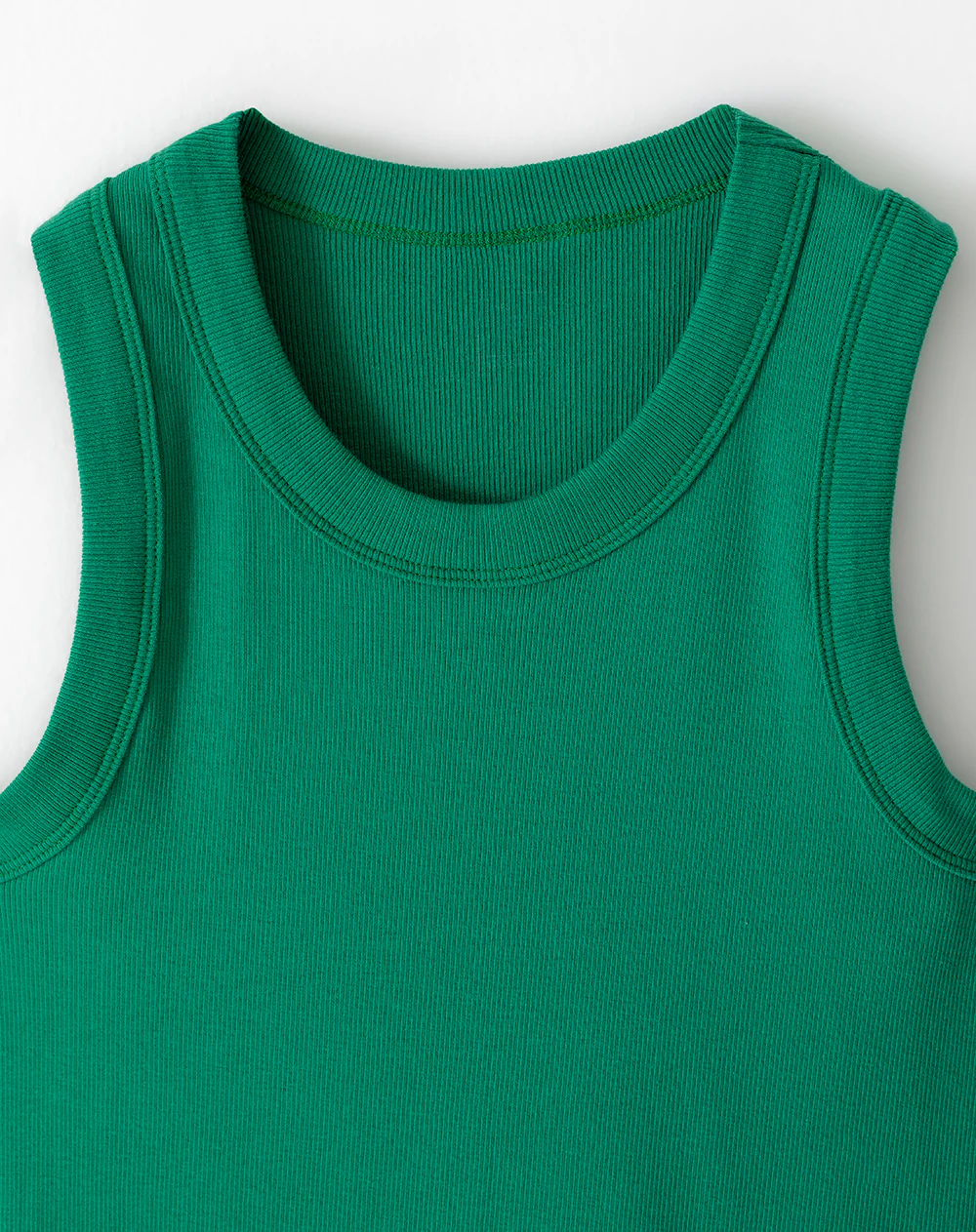 Camiseta esqueleto slim rib algodón verde mujer - Image 7