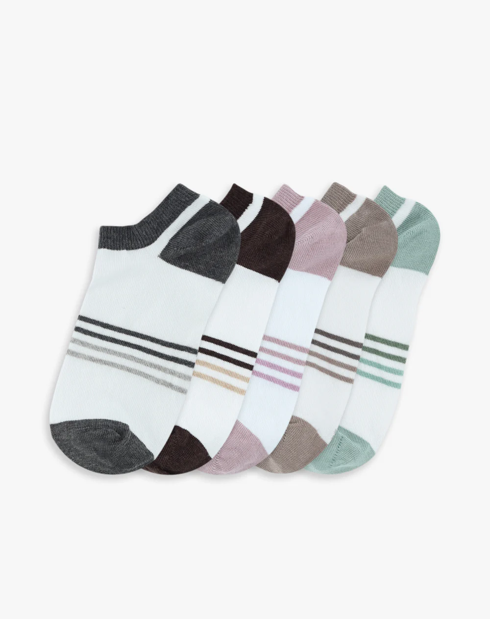 Medias deportivas mujer tobillera corta pack x5 surtido