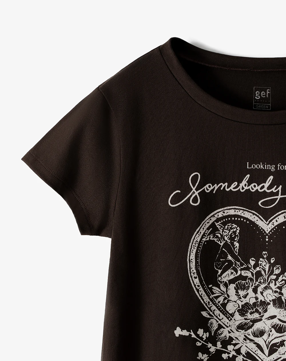Camiseta regular algodón chocolate estampada mujer - Image 6