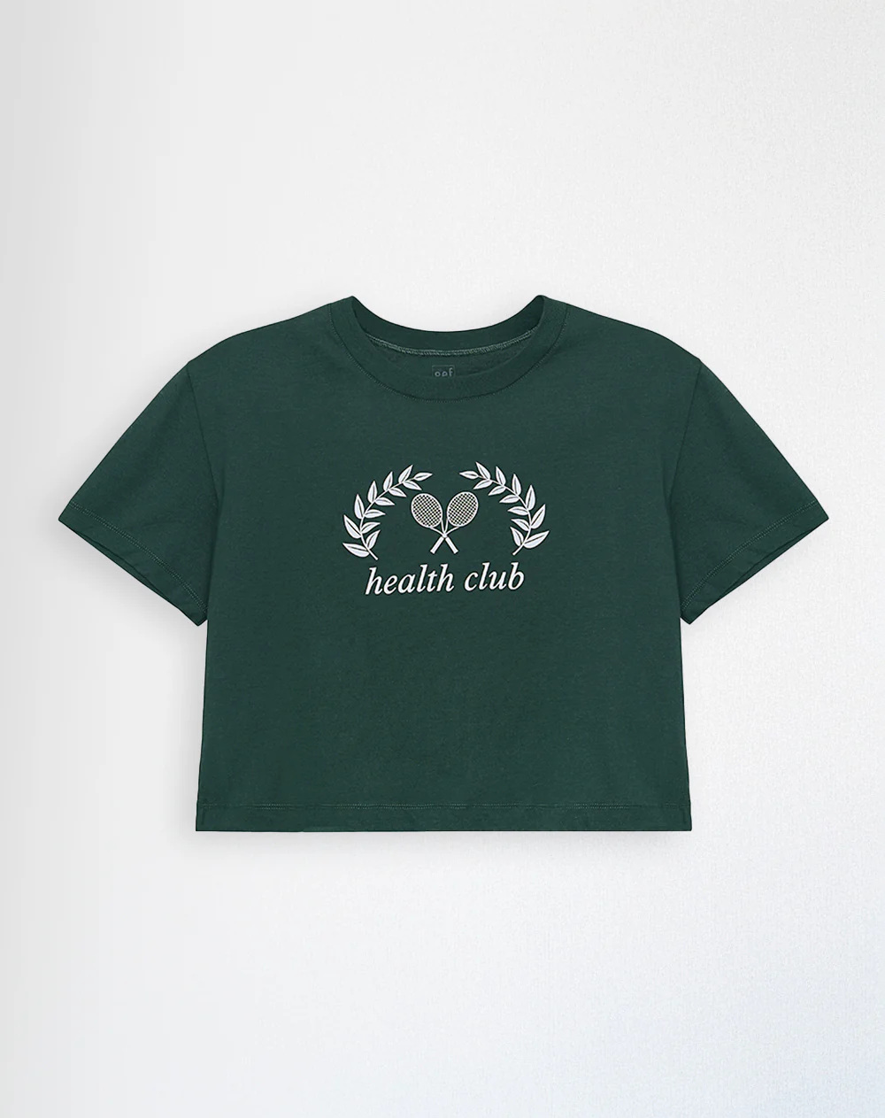 Camiseta crop regular algodón verde mujer - Image 5