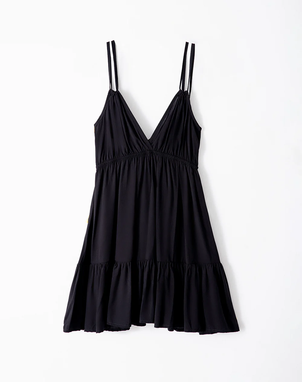 Vestido corto escote profundo negro mujer - Image 5