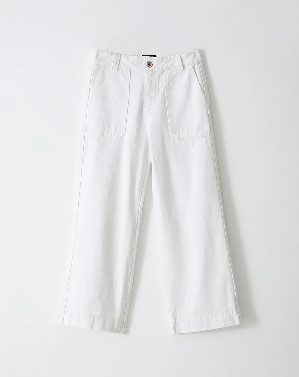 Jean culotte tiro medio blanco mujer - Image 6