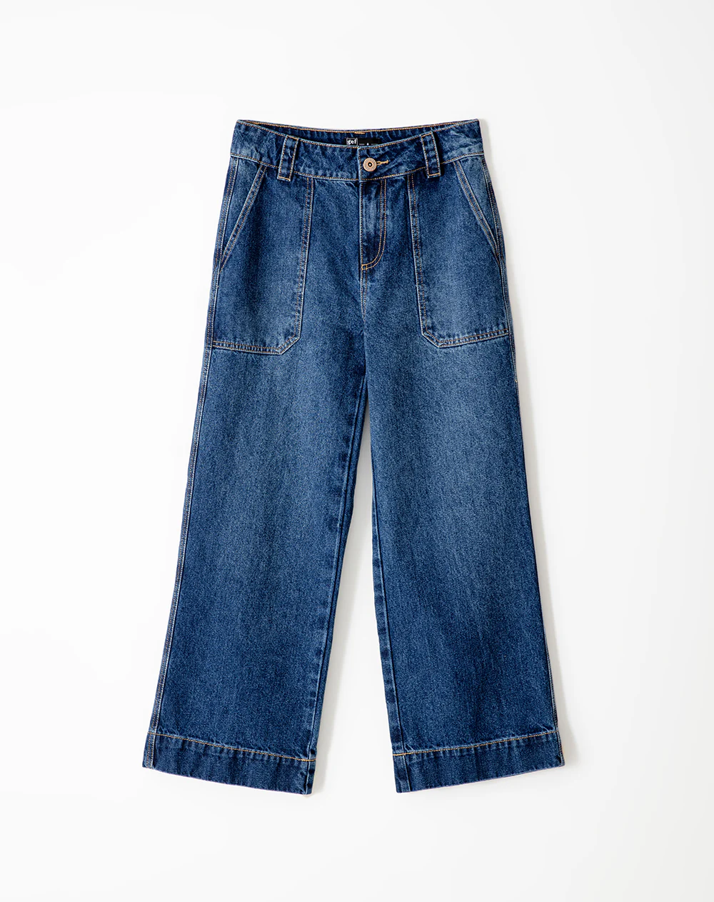 Jean culotte tiro medio índigo oscuro mujer - Image 7