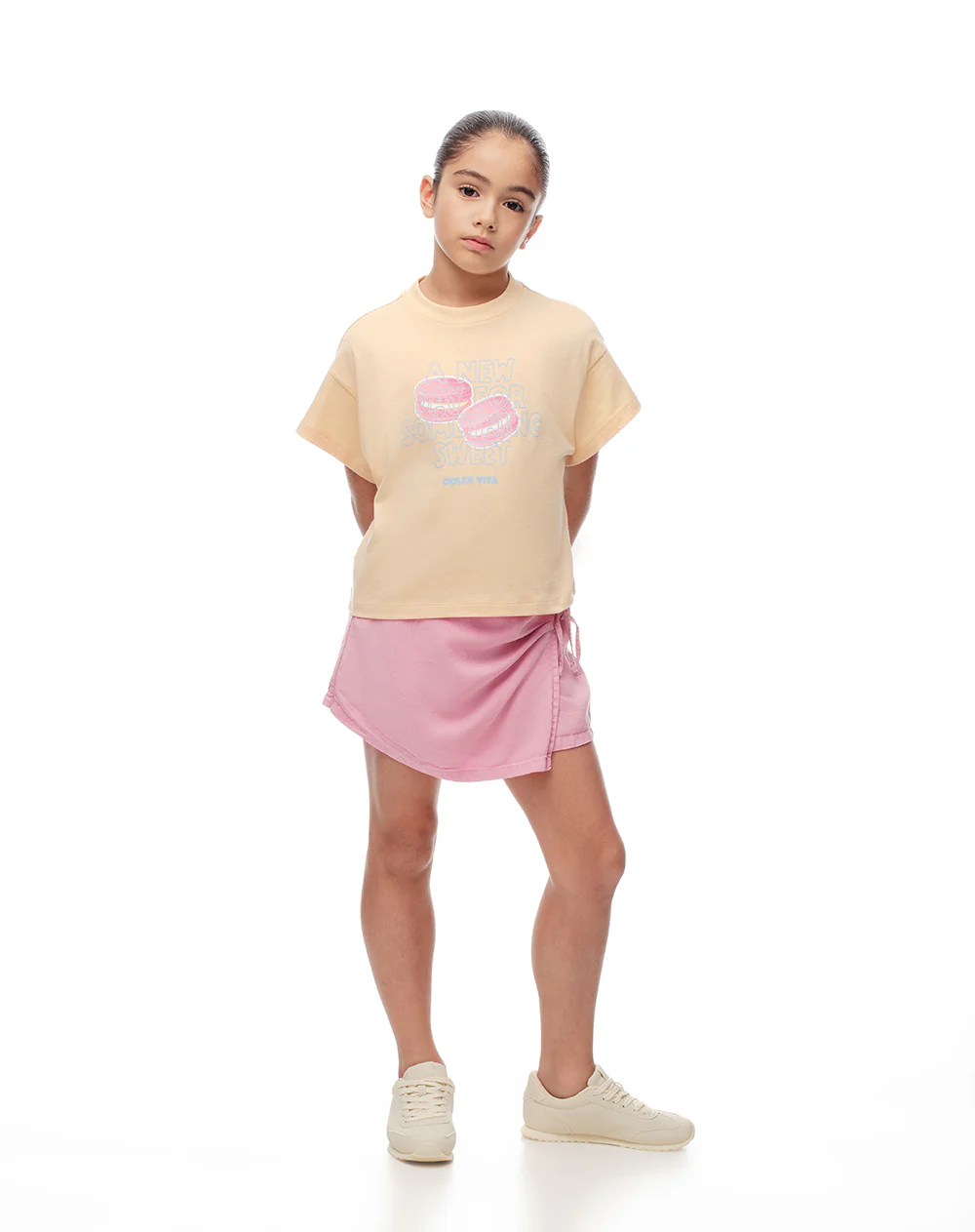 Camiseta regular algodón amarilla estampada niña - Image 4
