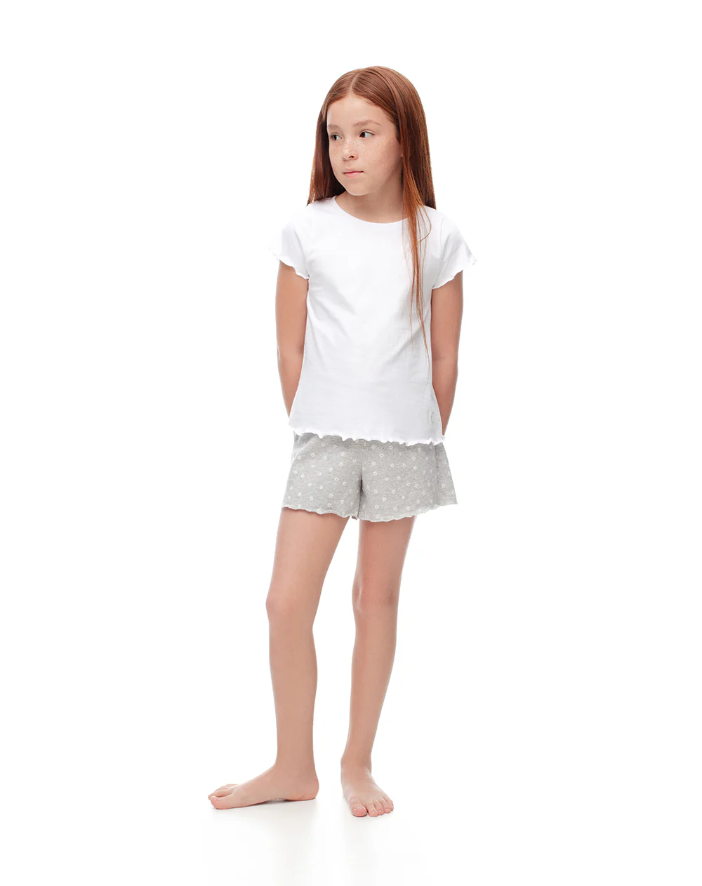 Camiseta + short de pijama niña algodón surtida - Image 5
