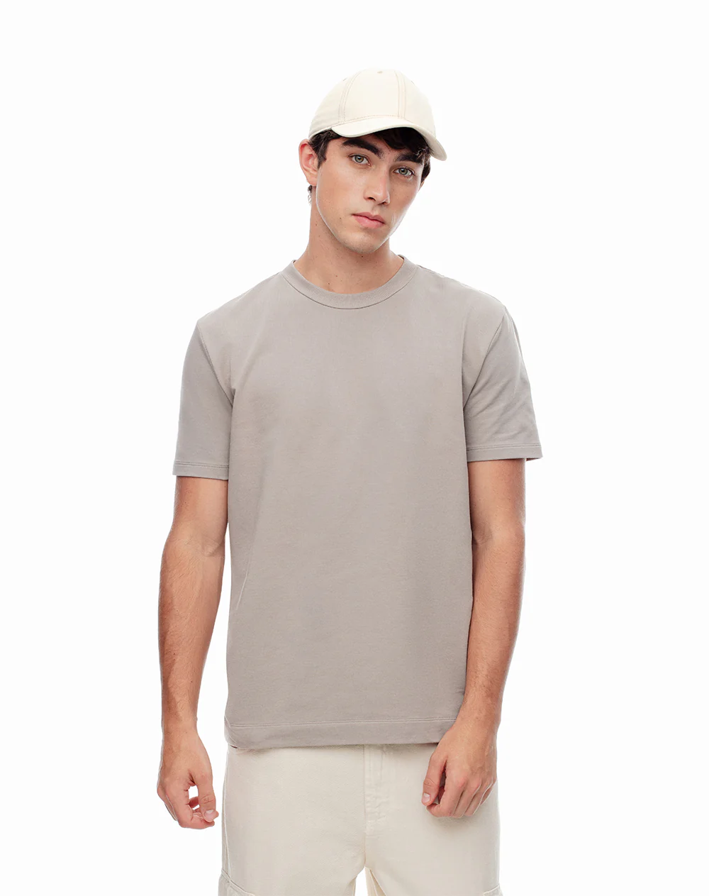 Camiseta oversize algodón café hombre - Image 3