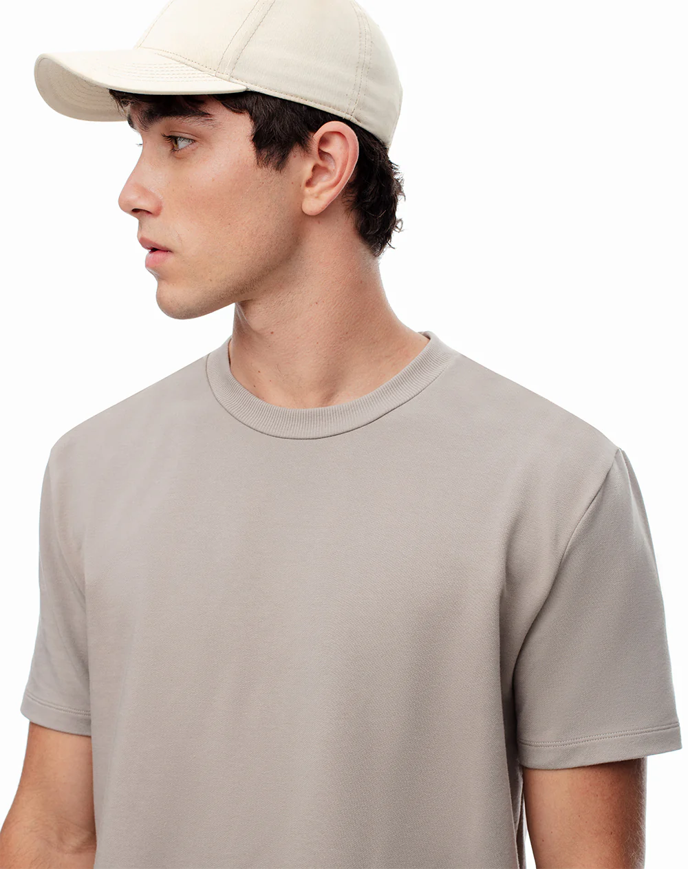 Camiseta oversize algodón café hombre - Image 4
