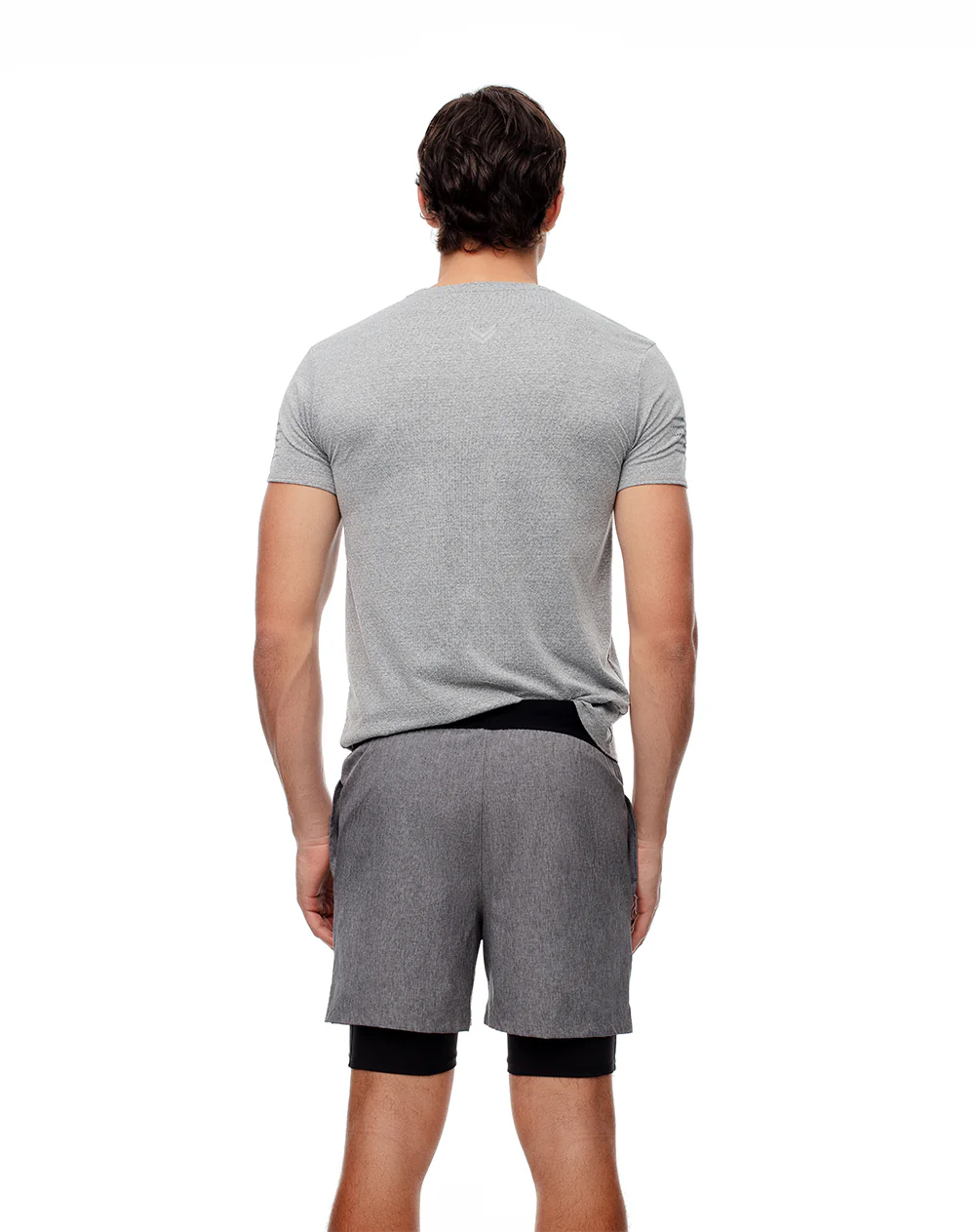 Pantaloneta deportiva ciclista interno gris hombre - Image 2