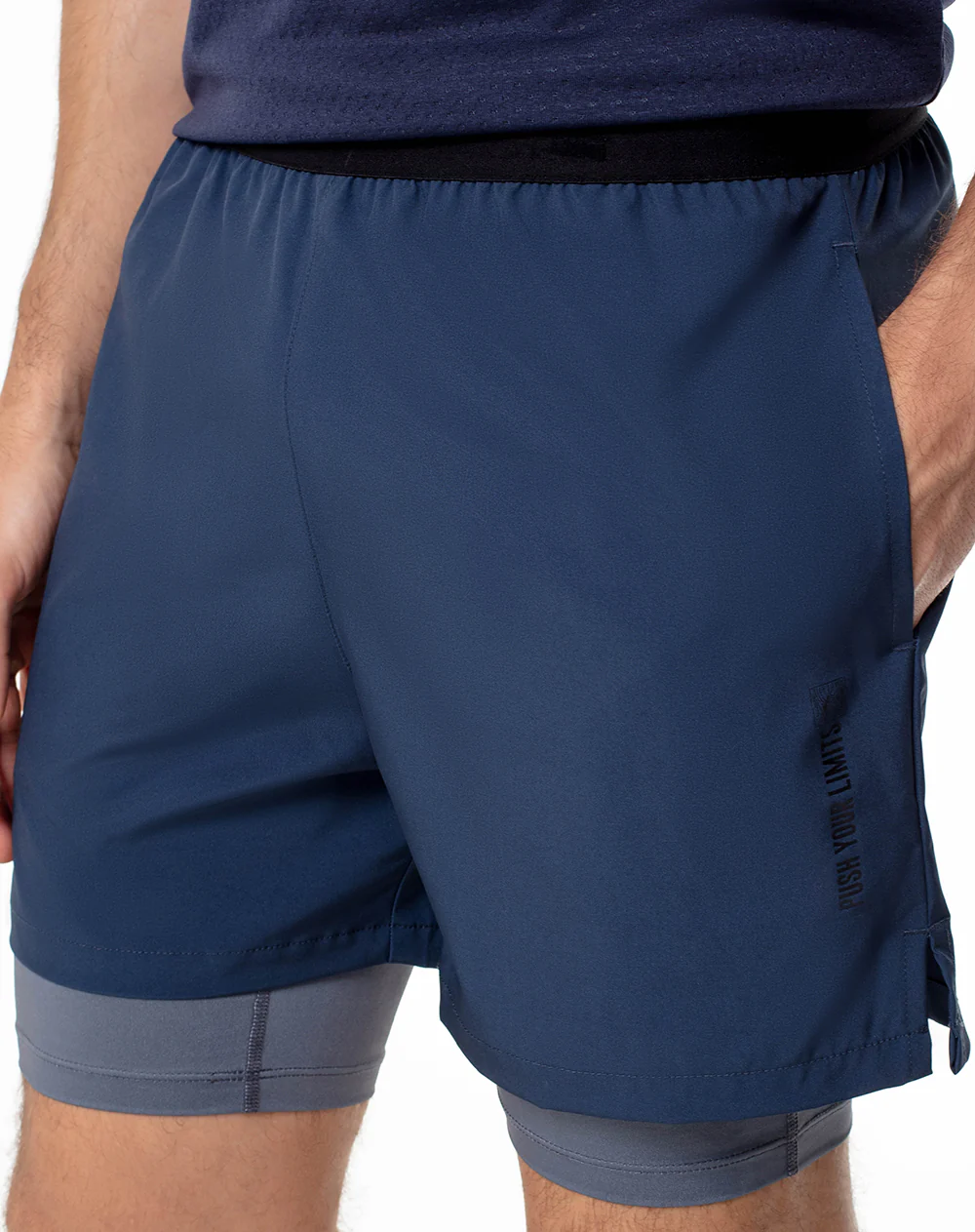 Pantaloneta deportiva ciclista interno azul hombre - Image 4