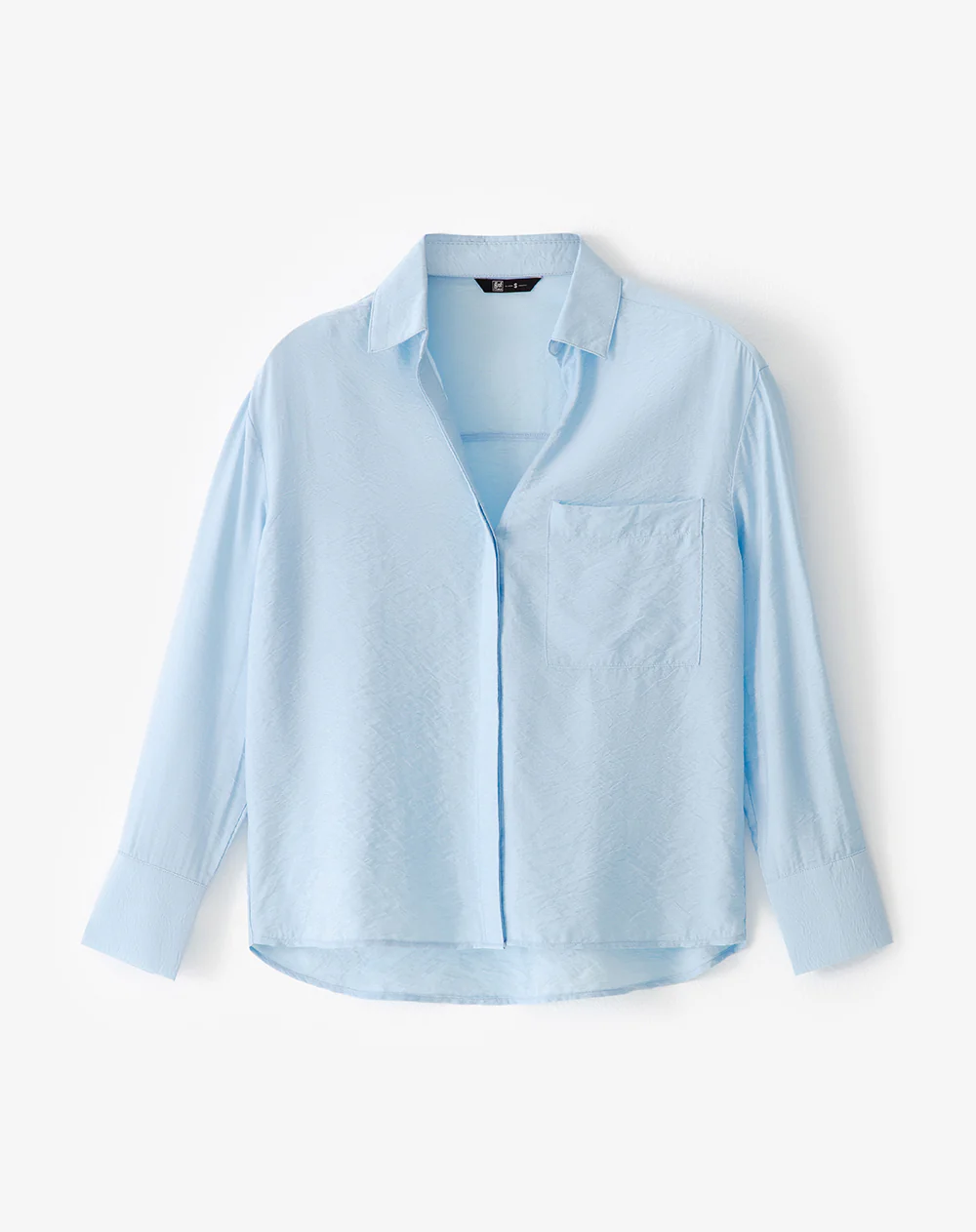 Camisa manga larga regular azul mujer - Image 5