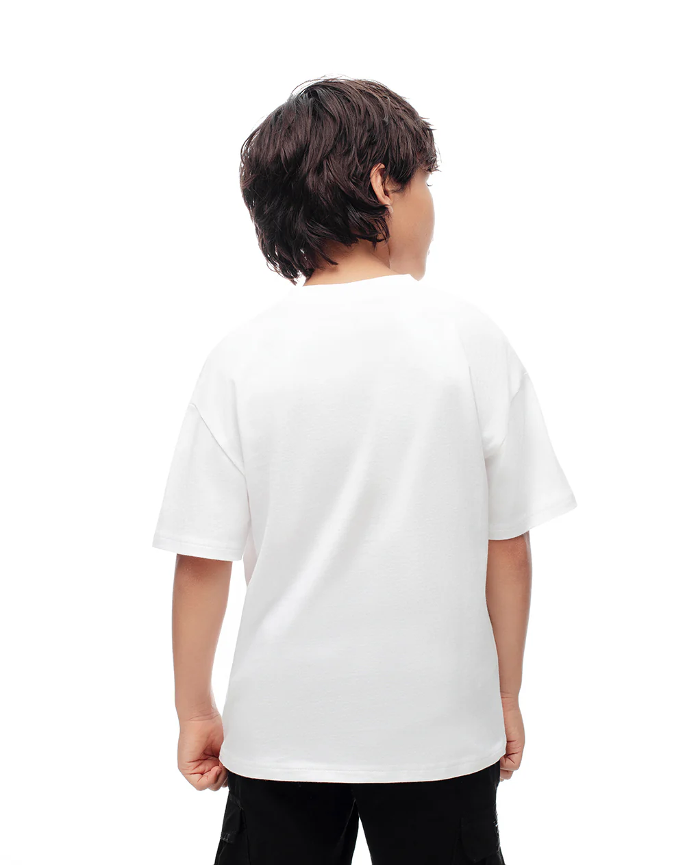 Camiseta regular algodón blanca niño - Image 2