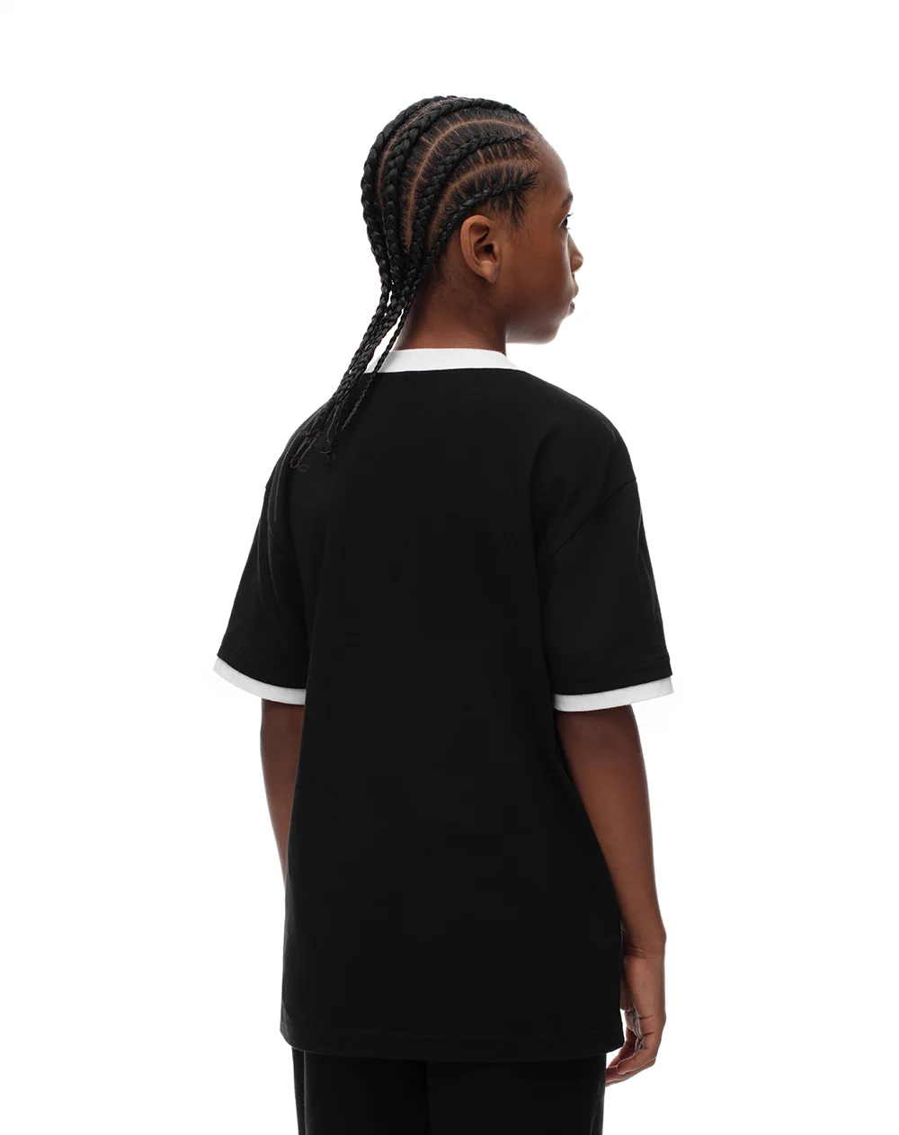 Camiseta regular algodón negro estampado niño - Image 2