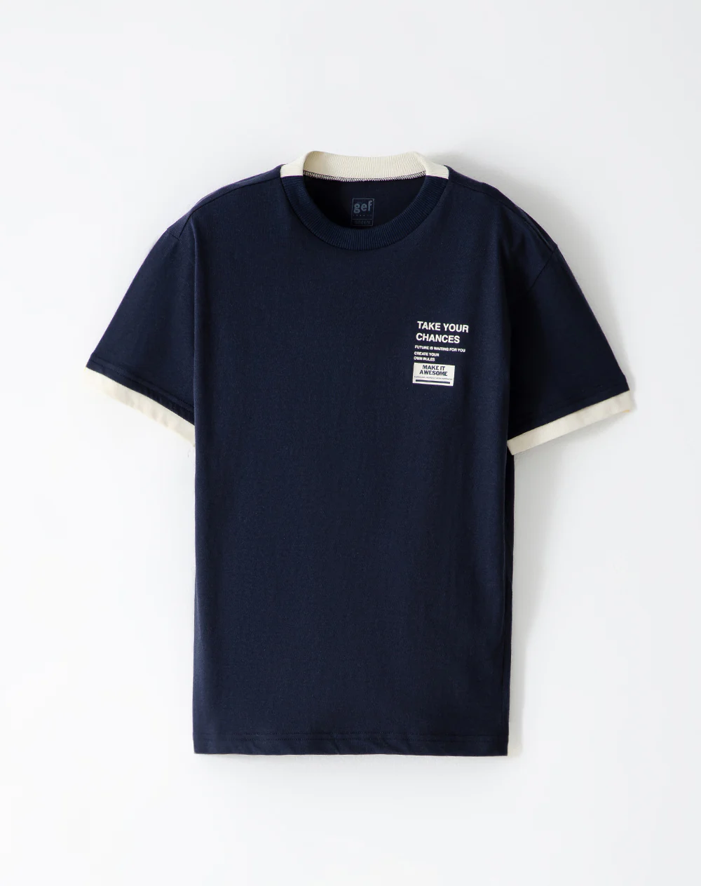 Camiseta regular algodón azul estampada niño - Image 5