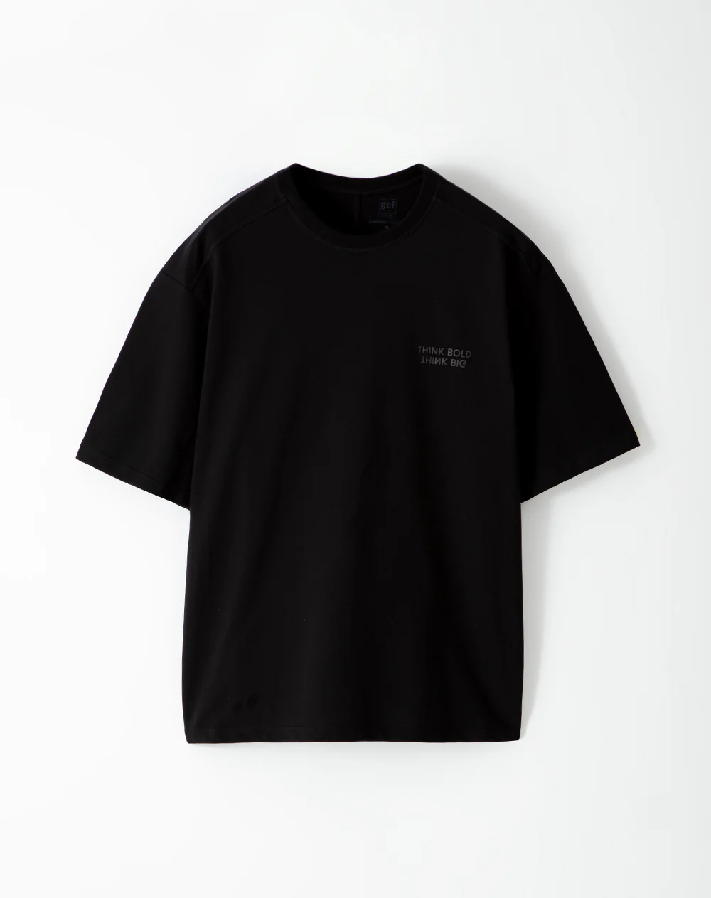 Camiseta oversize algodón negra hombre - Image 5