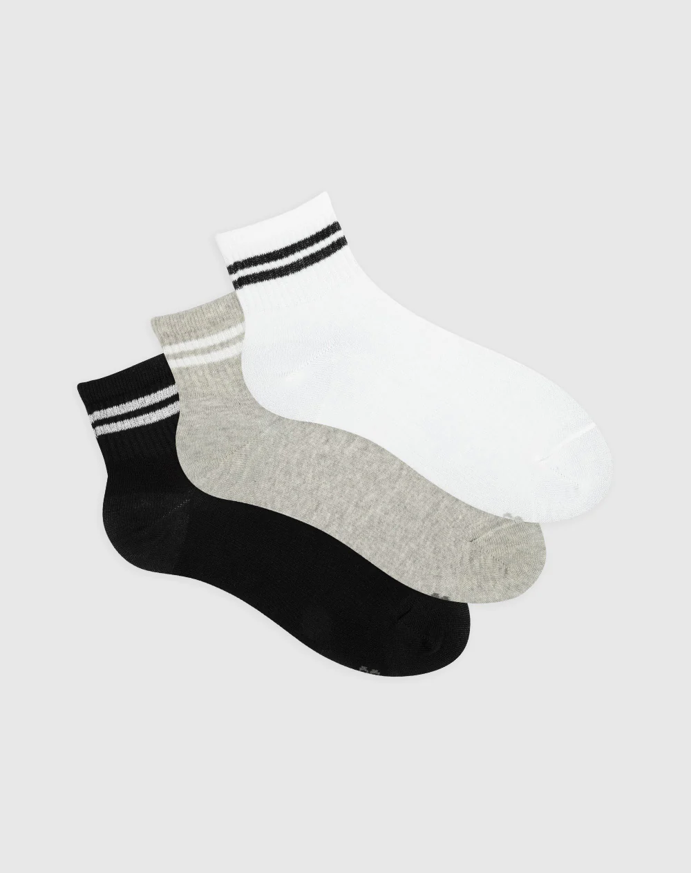 Medias mujer tobillera pack x3 surtido