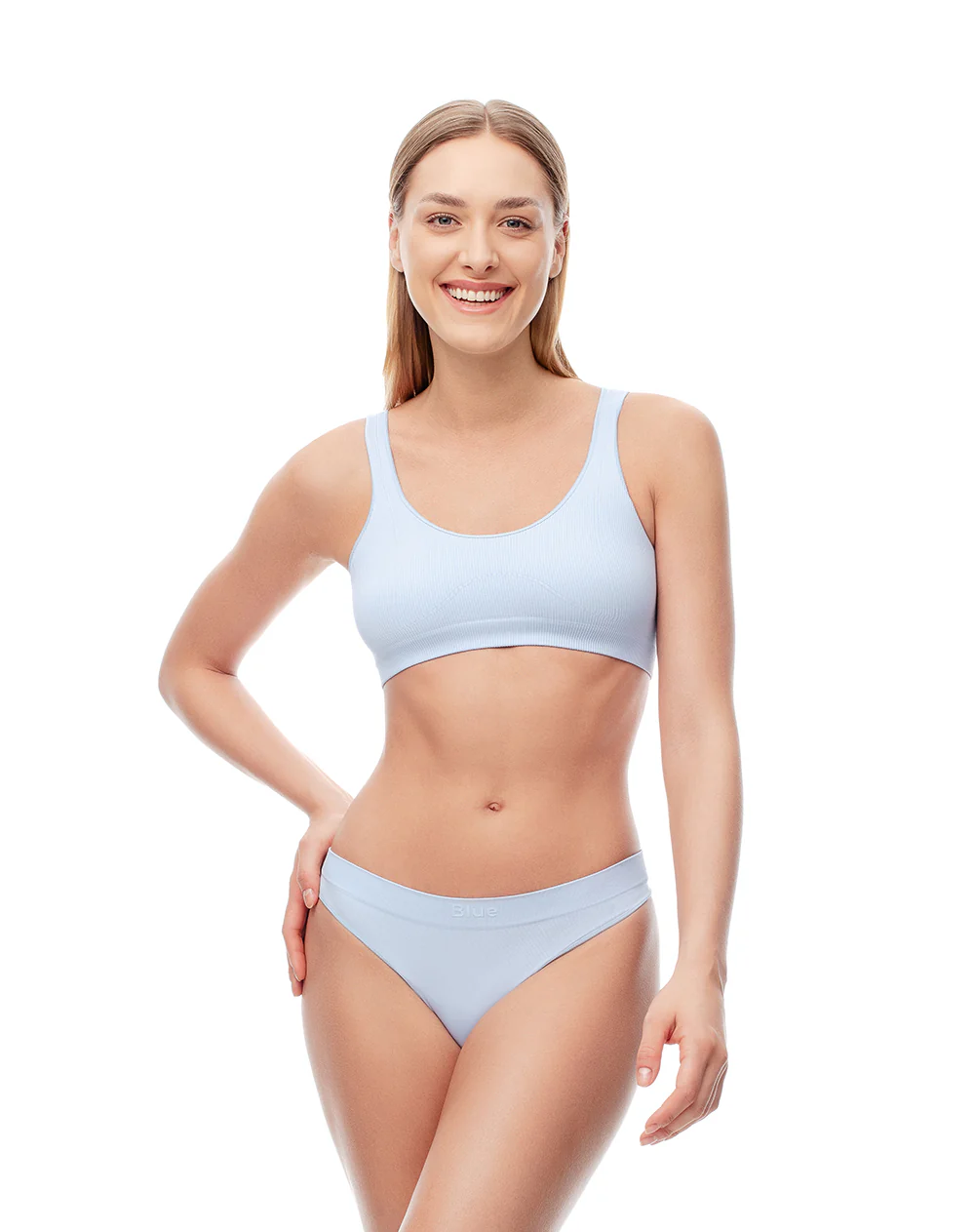 Top soporte medio seamless azul - Image 3