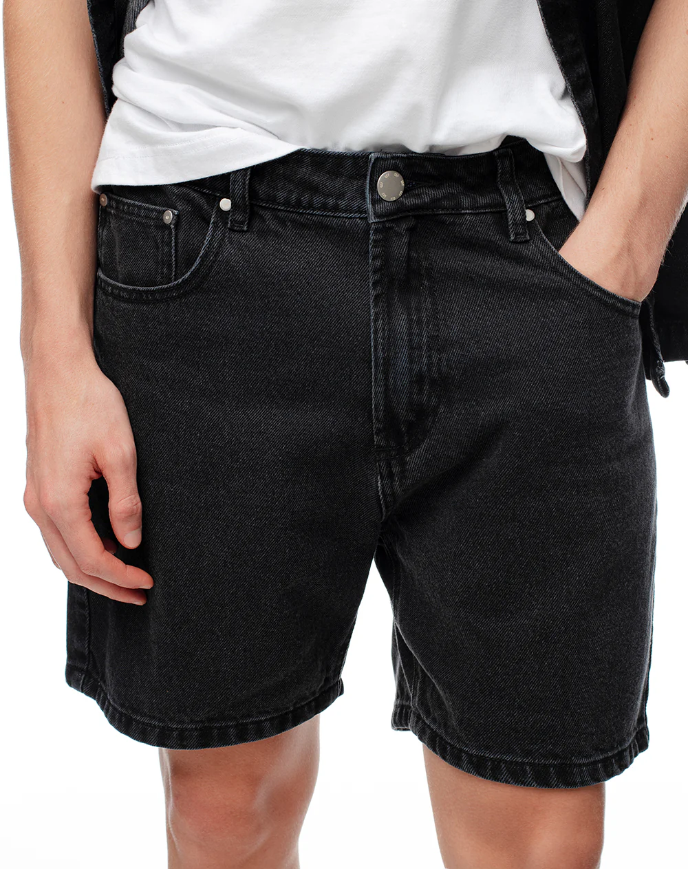Bermuda denim regular negra hombre - Image 3