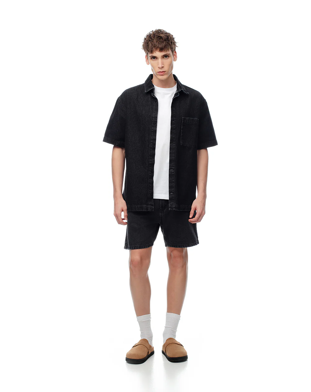 Bermuda denim regular negra hombre - Image 4