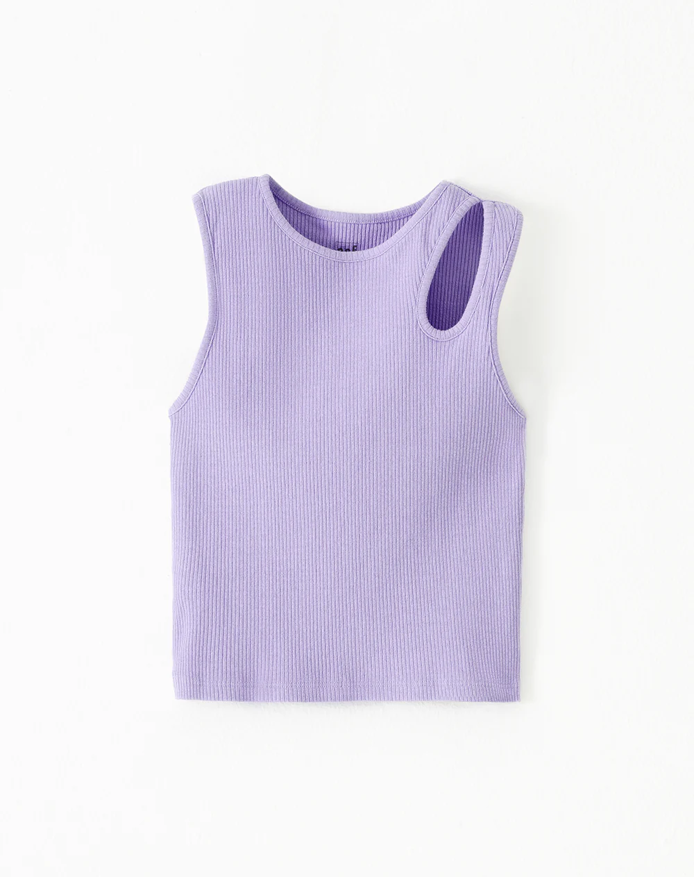 Camiseta esqueleto slim rib algodón lavanda niña - Image 5