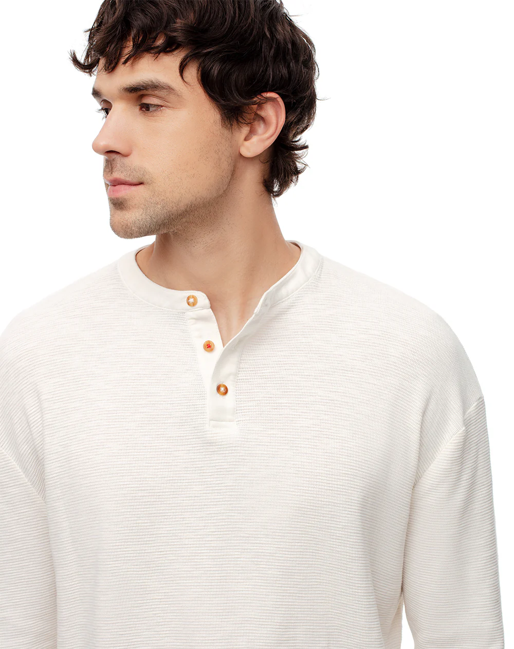 Camibuzo regular algodón vainilla hombre - Image 3