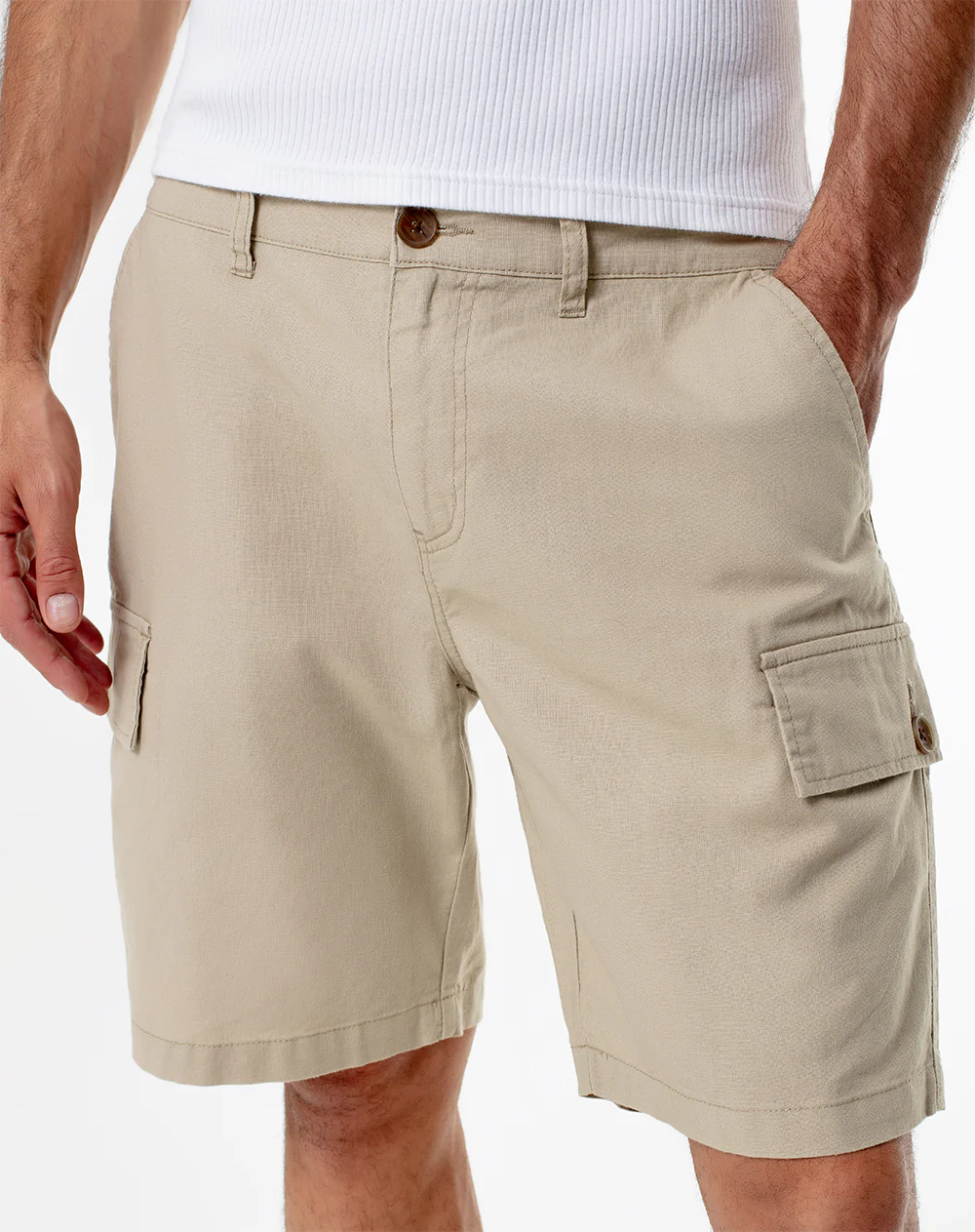Bermuda regular lino habano hombre - Image 3