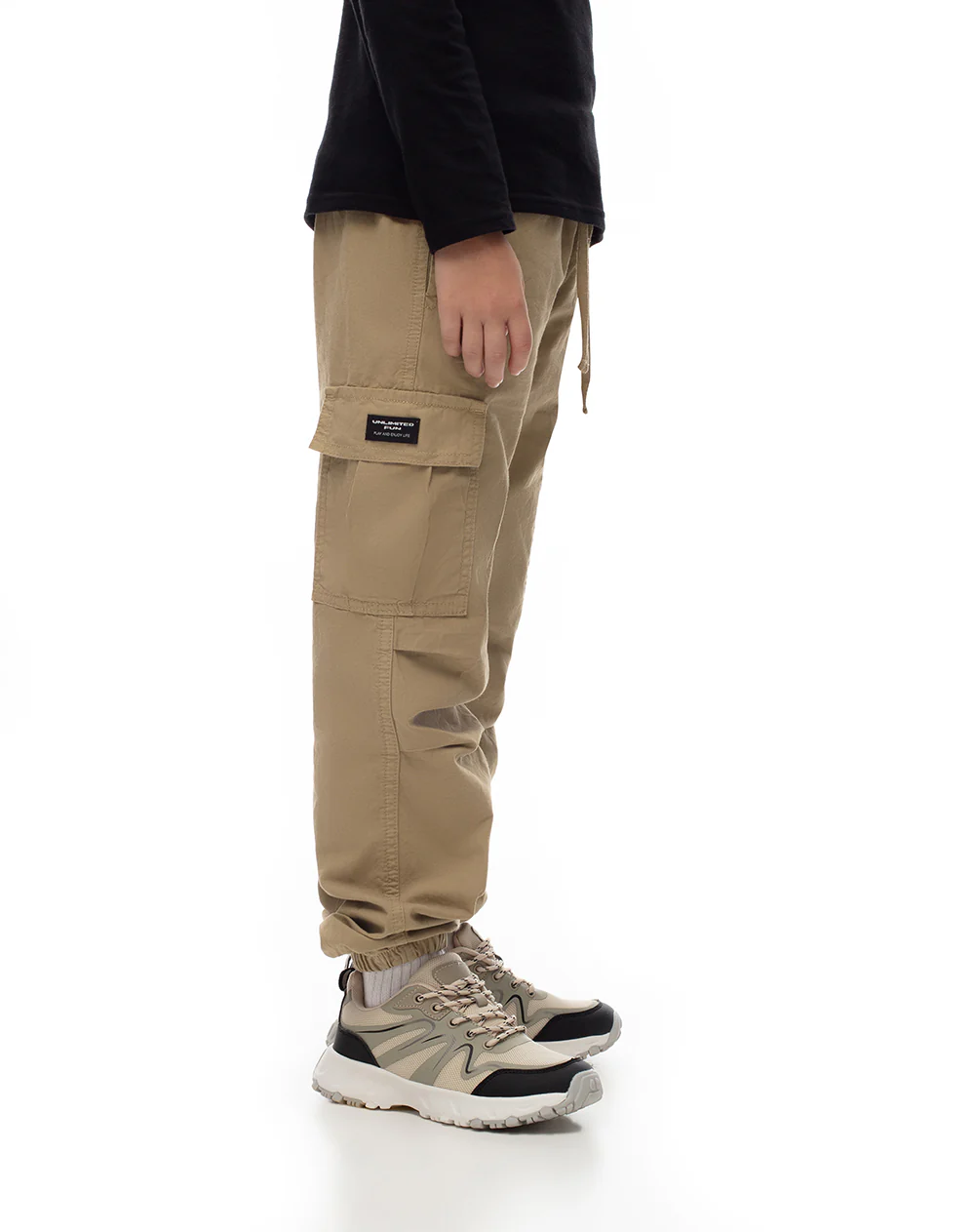 Jogger regular algodón habano niño - Image 4