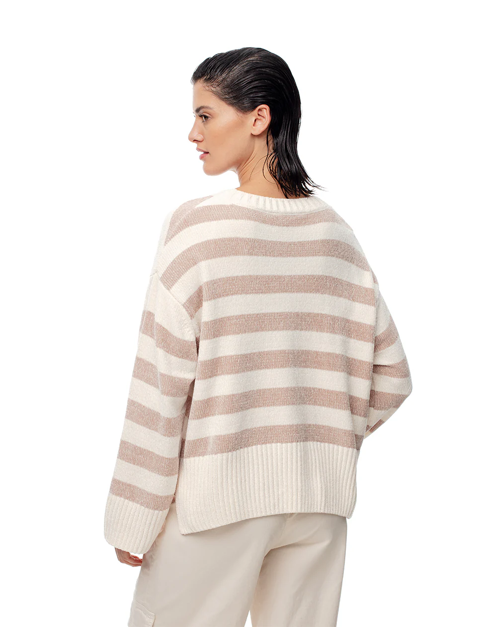 Suéter oversize rayas mujer - Image 2