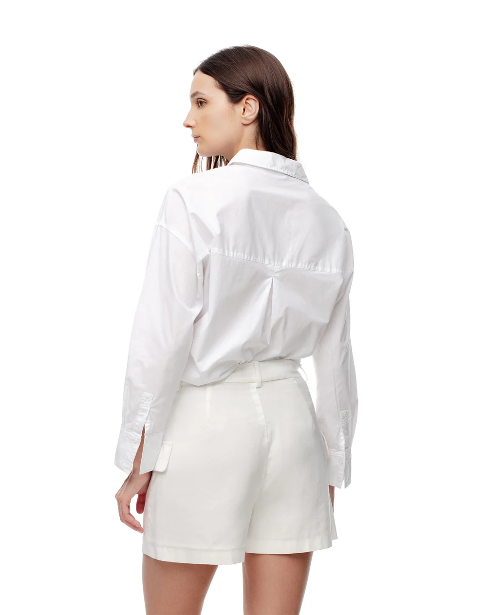 Falda short tiro alto blanca mujer - Image 3