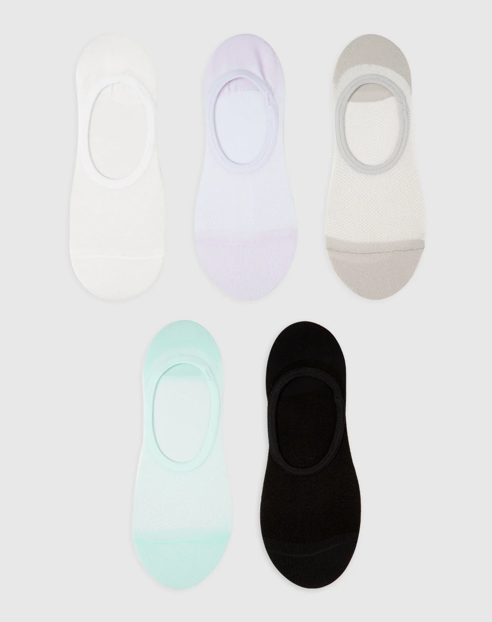Medias mujer baleta algodón pack x5 surtido