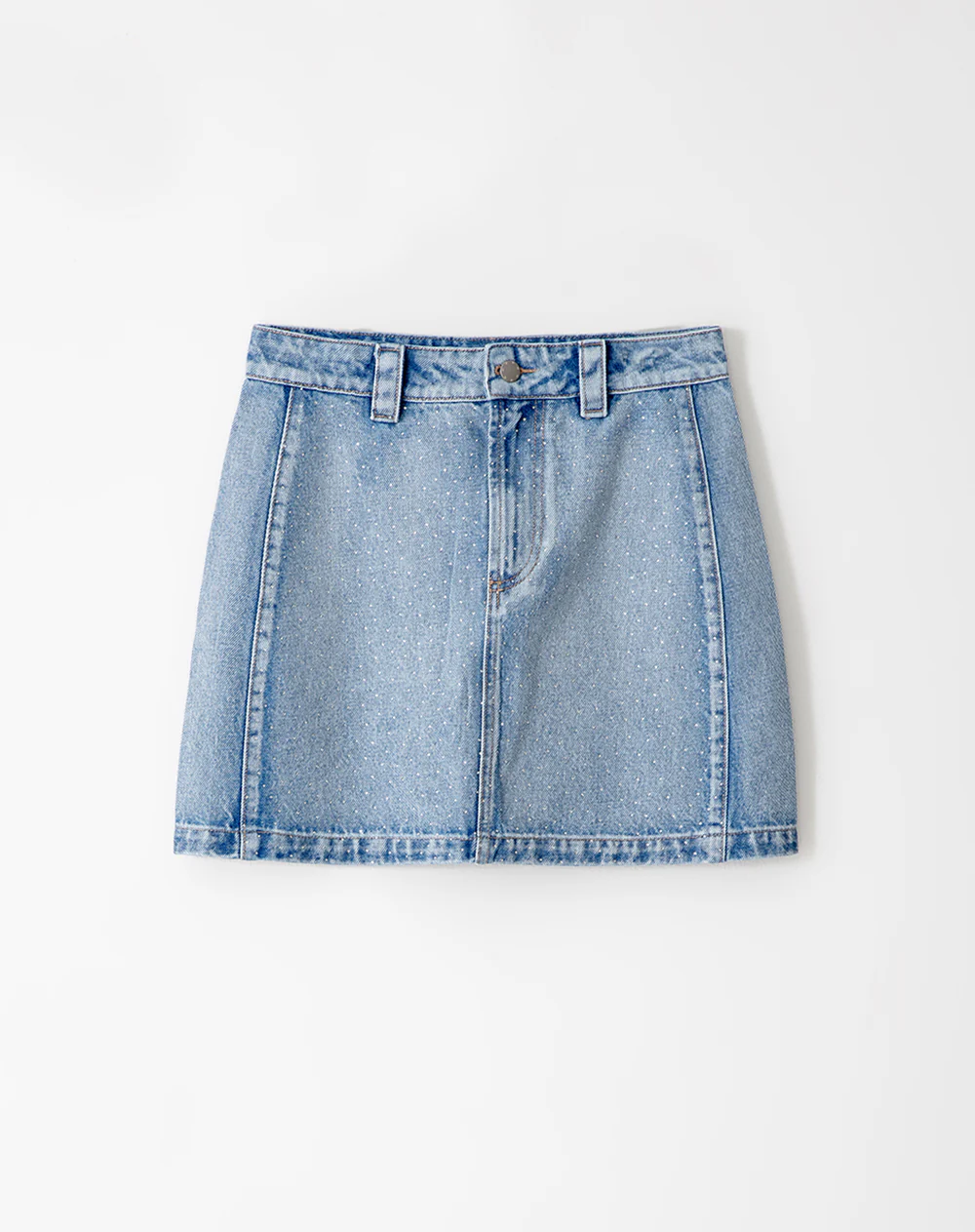 Falda tiro alto denim índigo medio mujer - Image 5