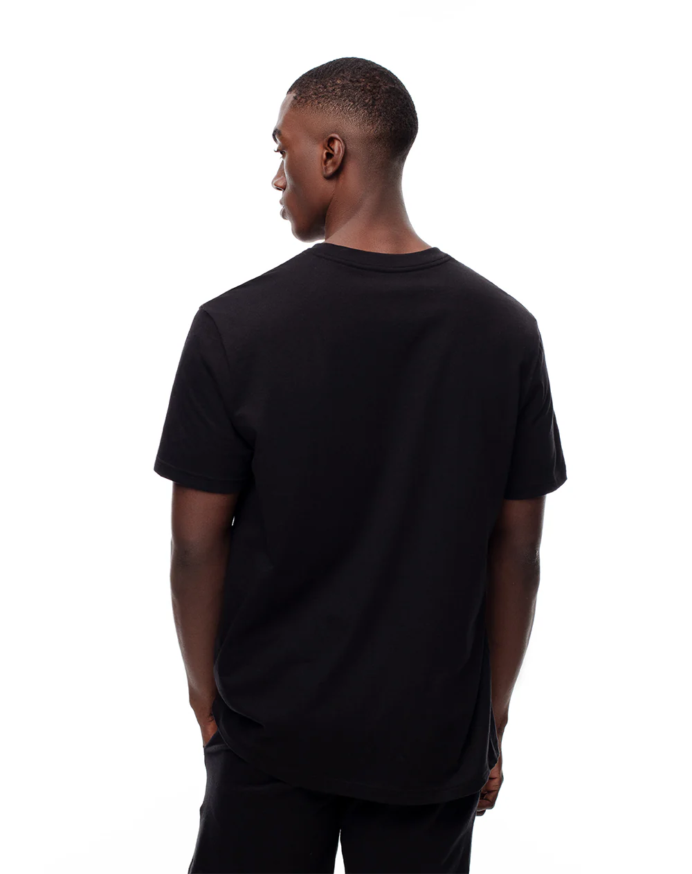 Camiseta relax algodón negra hombre - Image 2