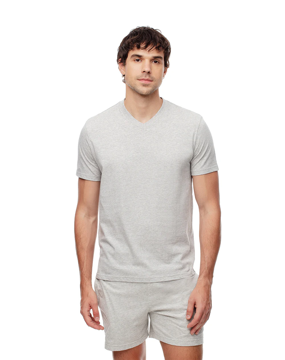 Camiseta relax algodón gris hombre - Image 4
