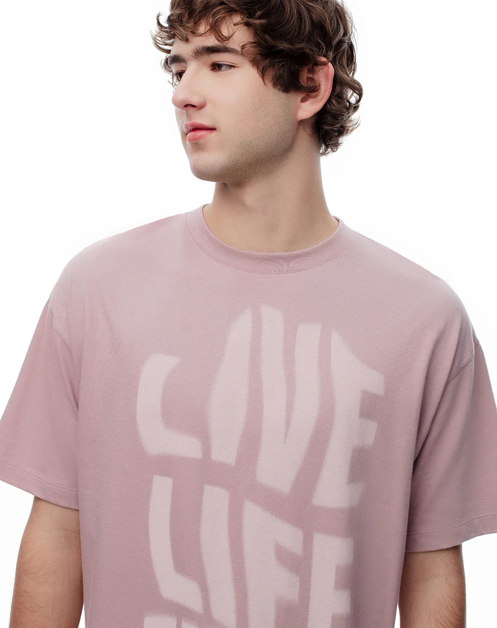 Camiseta regular algodón palo rosa estampada hombre - Image 4