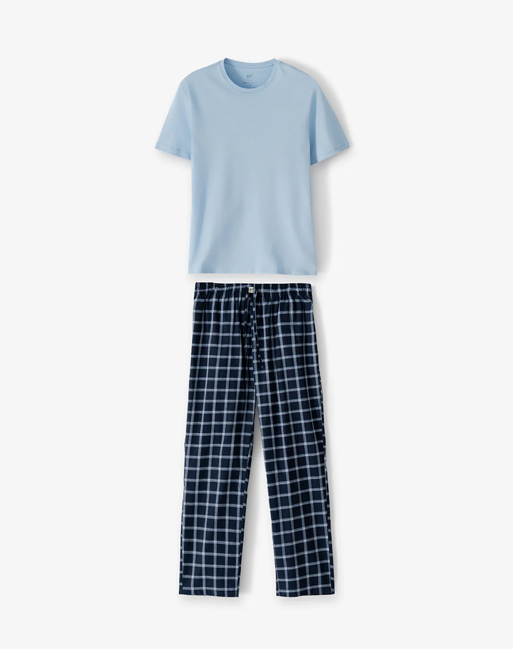 Camiseta + pantalón de pijama algodón azul hombre - Image 6