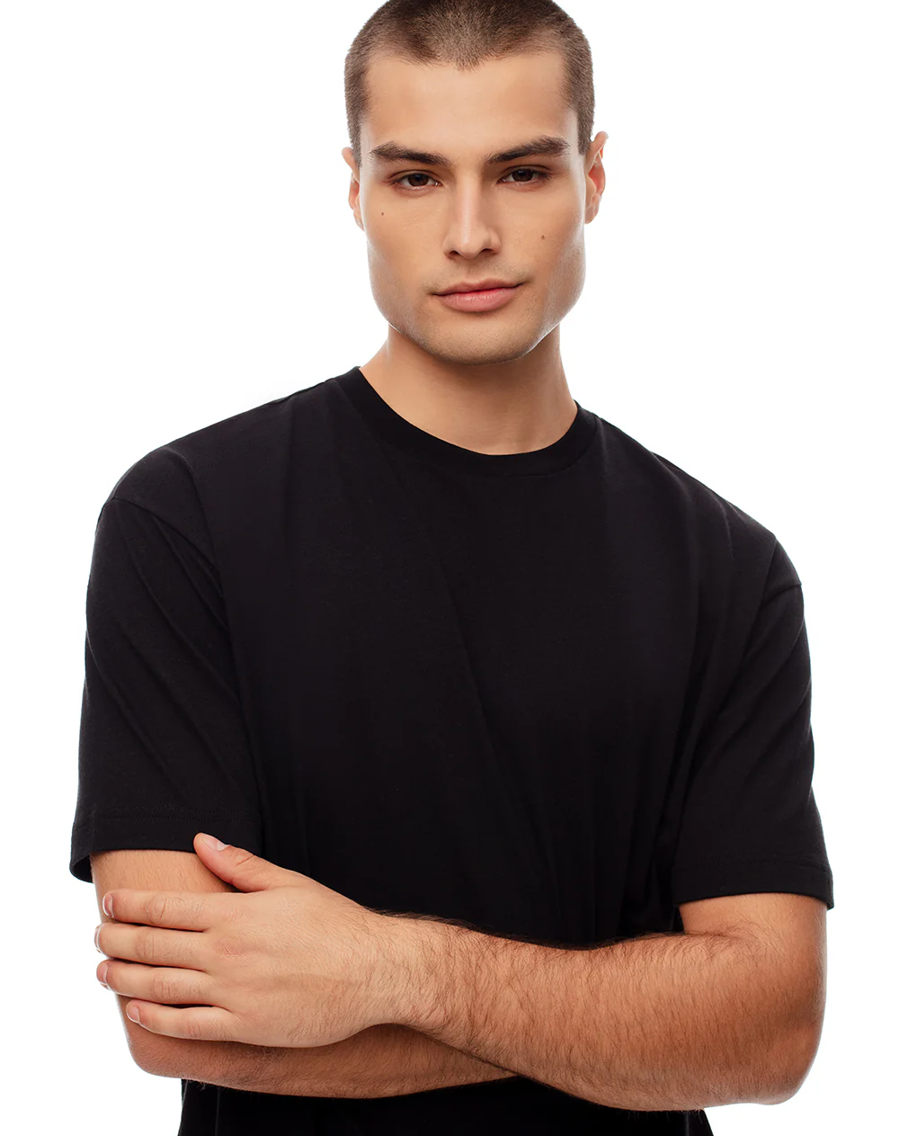 Camiseta relax algodón negra hombre - Image 3