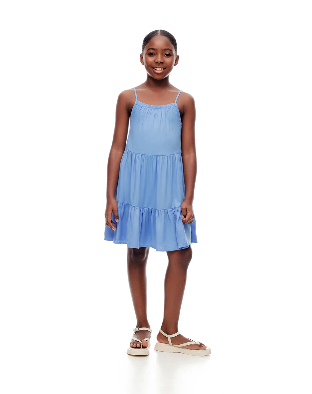 Vestido holgado azul niña - Image 5