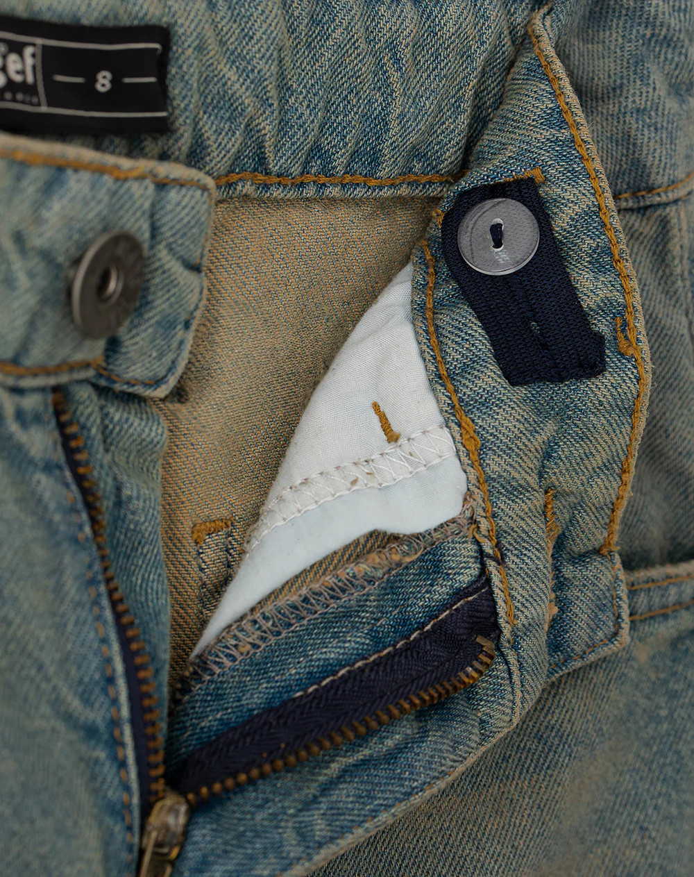 Bermuda denim regular índigo medio niño - Image 7