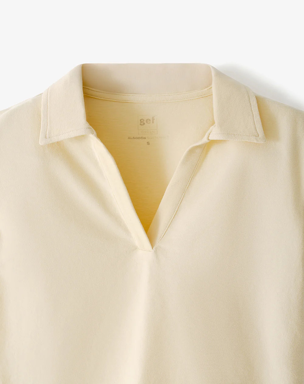 Polo slim algodón crema mujer - Image 6