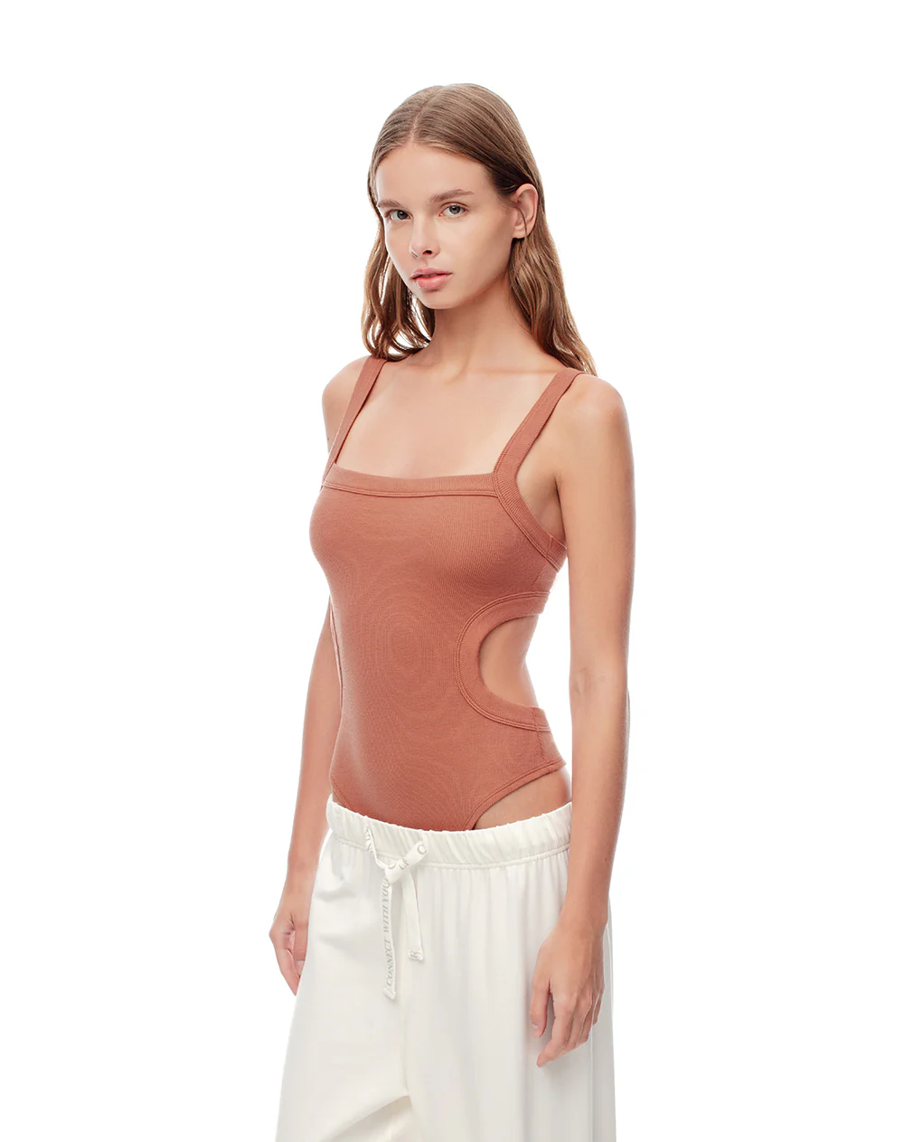 Body rib algodón terracota mujer - Image 3