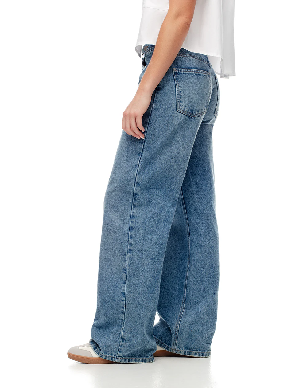 Jean wide leg tiro alto índigo medio mujer - Image 5