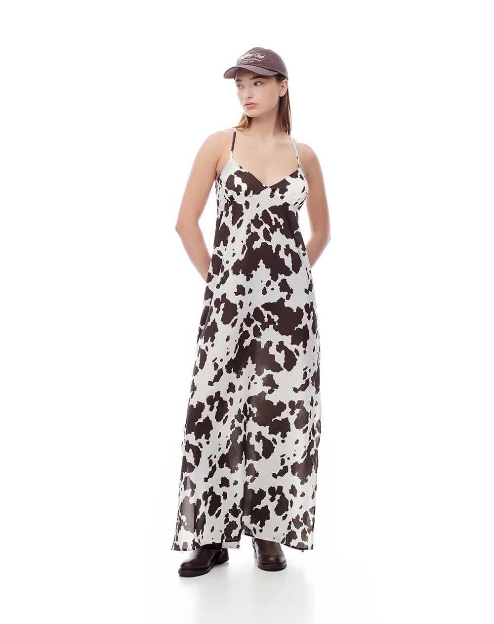 Vestido largo estampado mujer - Image 3